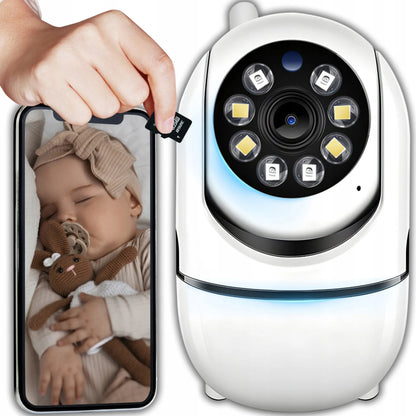 IP FULL HD WiFi belaidė elektroninė auklė su pasukama kamera RETOO E936