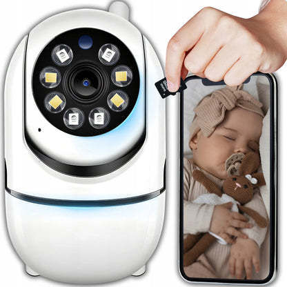 IP FULL HD WiFi belaidė elektroninė auklė su pasukama kamera RETOO E936