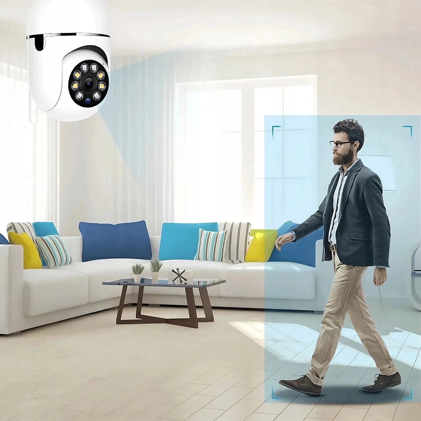 IP FULL HD WiFi belaidė elektroninė auklė su pasukama kamera RETOO E936
