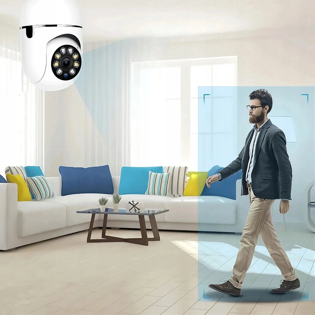 IP FULL HD WiFi belaidė elektroninė auklė su pasukama kamera RETOO E936