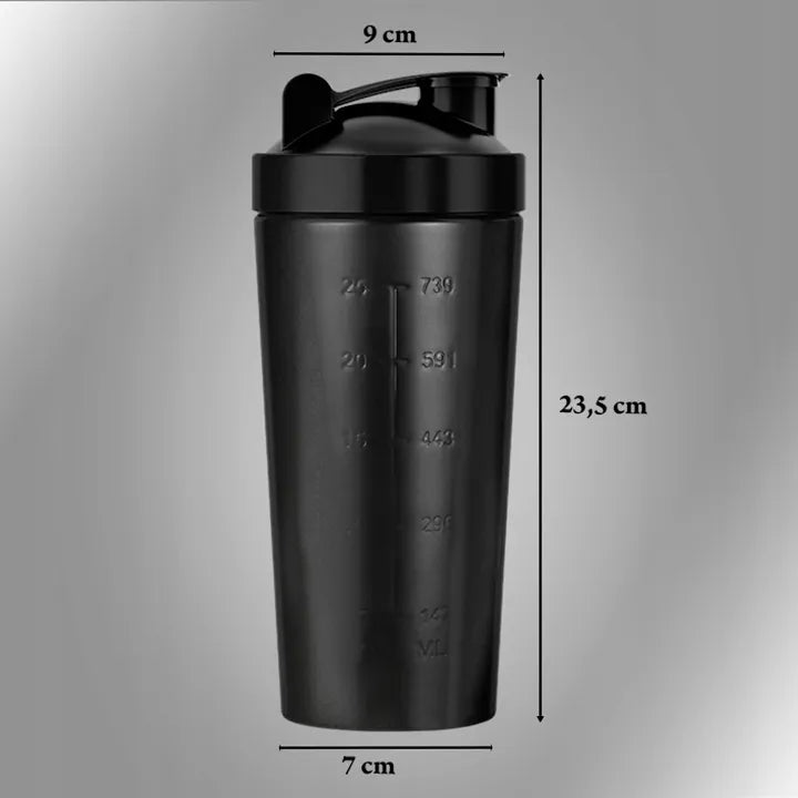 IRONFLEX STEEL SHAKER 750ml sandarus plaktuvė maisto papildams sporto salei ir treniruotėms