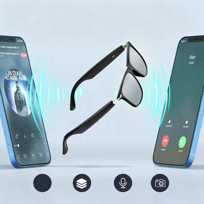 Išmanieji AI akiniai 45 kalbos, „Bluetooth Audio“ ir išmanusis vertimas