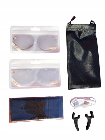 Išmanieji akiniai Smartglasses AIMB-G1 HD kamera, ChatGPT, 16 GB + 3 lęšiai