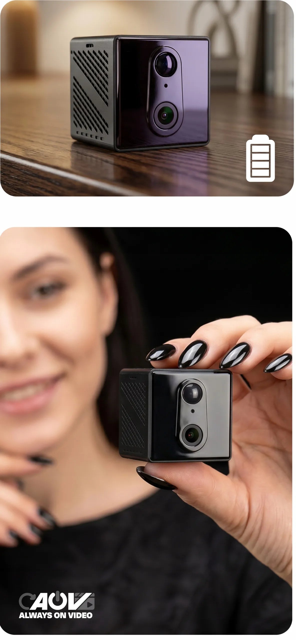 Išmanioji mini 4G IP kamera 3MPx FULL HD, juoda