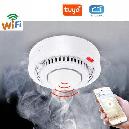 Išmanusis belaidis WiFi dūmų detektorius, signalizacija su „Tuya“ integracija