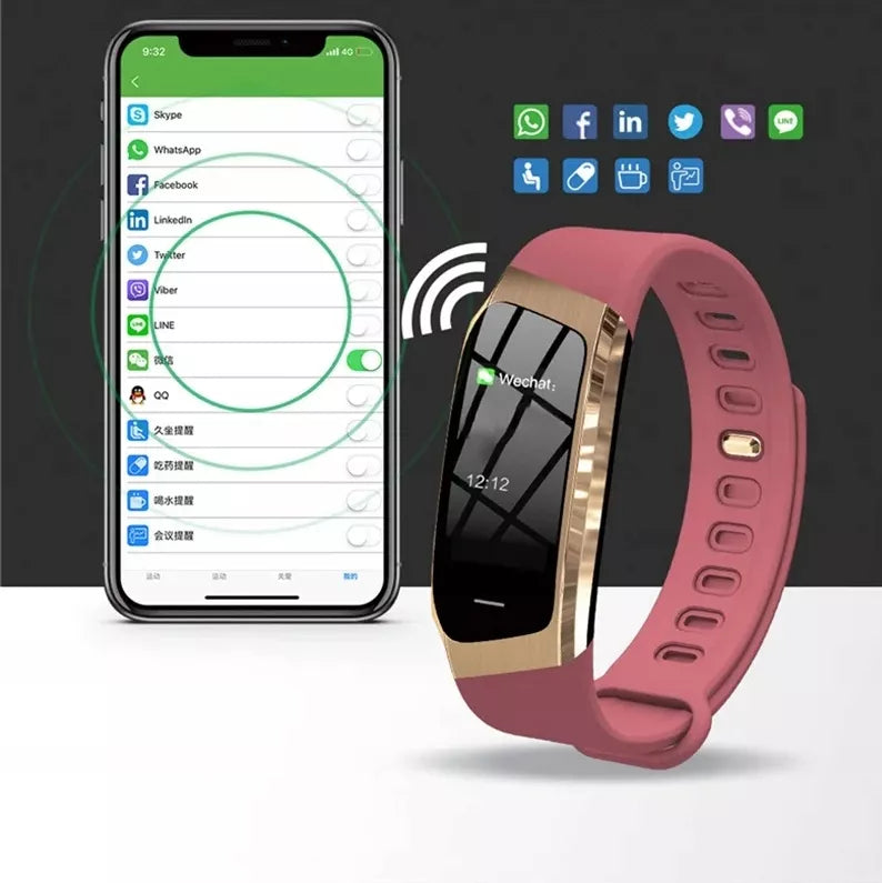Išmanusis laikrodis apyrankė SMARTBAND su AMOLED ekranu, atsparumu vandeniui ir širdies ritmo matuokliu