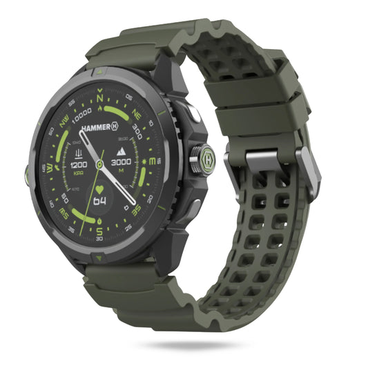 Išmanusis laikrodis Hammer Watch 2 Military Edition, GPS, AMOLED, atsparumas vandeniui 5 ATM