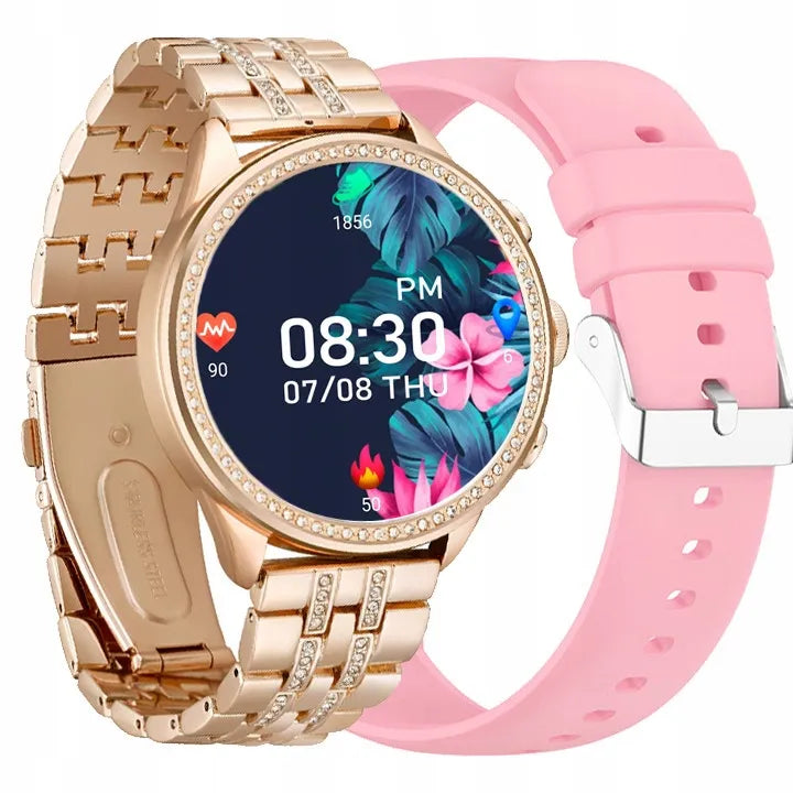 Išmanusis laikrodis moterims Smartwatch su Bluetooth skambučiais ir sporto funkcijomis