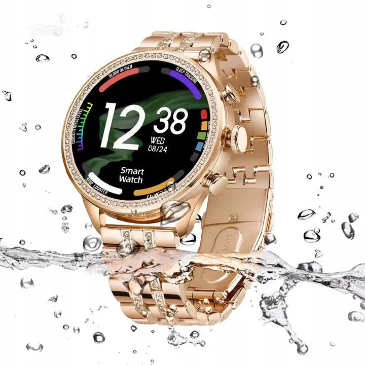 Išmanusis laikrodis moterims Smartwatch su Bluetooth skambučiais ir sporto funkcijomis