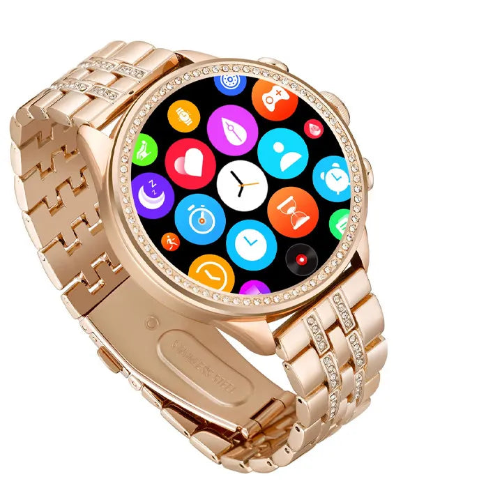 Išmanusis laikrodis moterims Smartwatch su Bluetooth skambučiais ir sporto funkcijomis