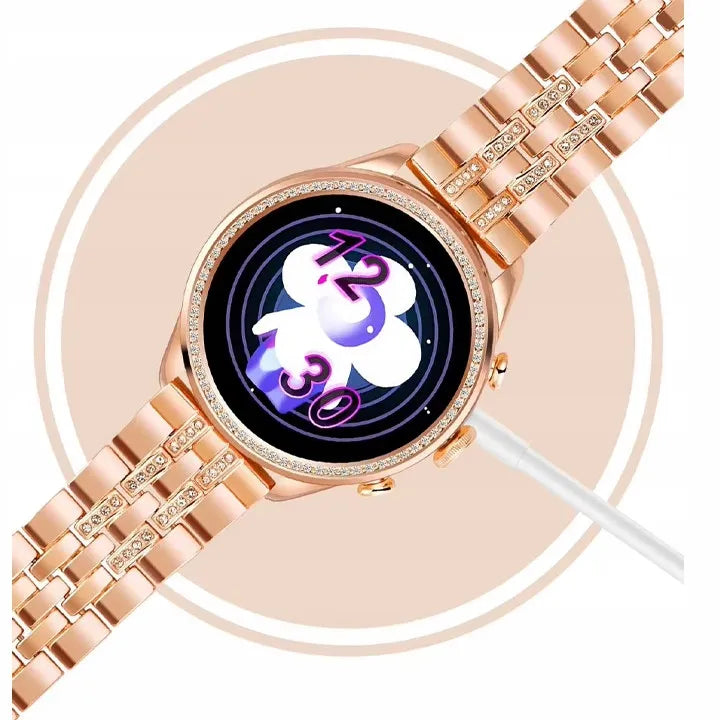 Išmanusis laikrodis moterims Smartwatch su Bluetooth skambučiais ir sporto funkcijomis