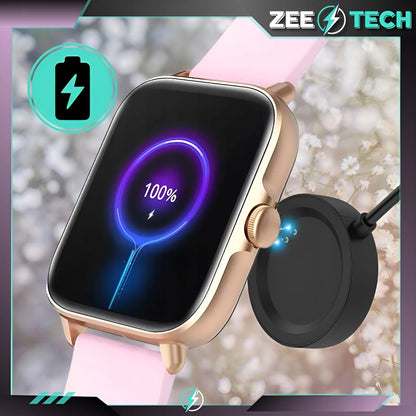 Išmanusis laikrodis moterims ZeeTech, skambučiai, EKG, 4 dirželiai