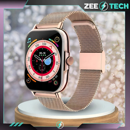 Išmanusis laikrodis moterims ZeeTech, skambučiai, EKG, 4 dirželiai