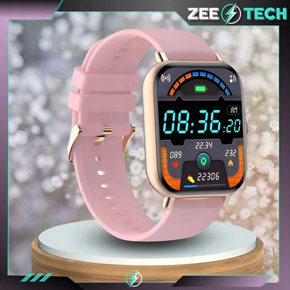 Išmanusis laikrodis moterims ZeeTech, skambučiai, EKG, 4 dirželiai
