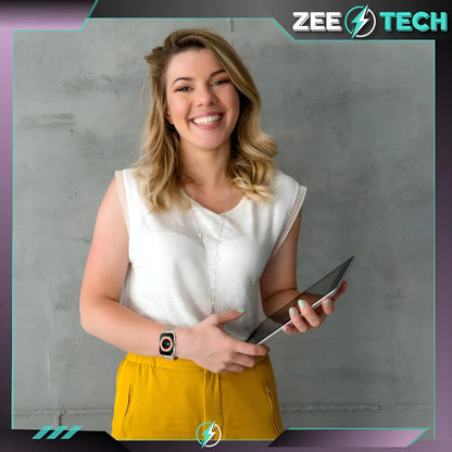 Išmanusis laikrodis moterims ZeeTech, skambučiai, EKG, 4 dirželiai
