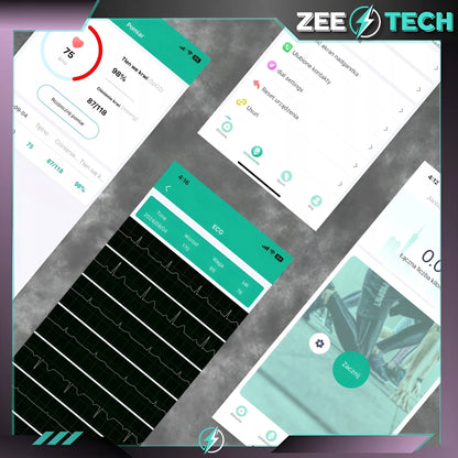 Išmanusis laikrodis moterims ZeeTech, skambučiai, EKG, 4 dirželiai