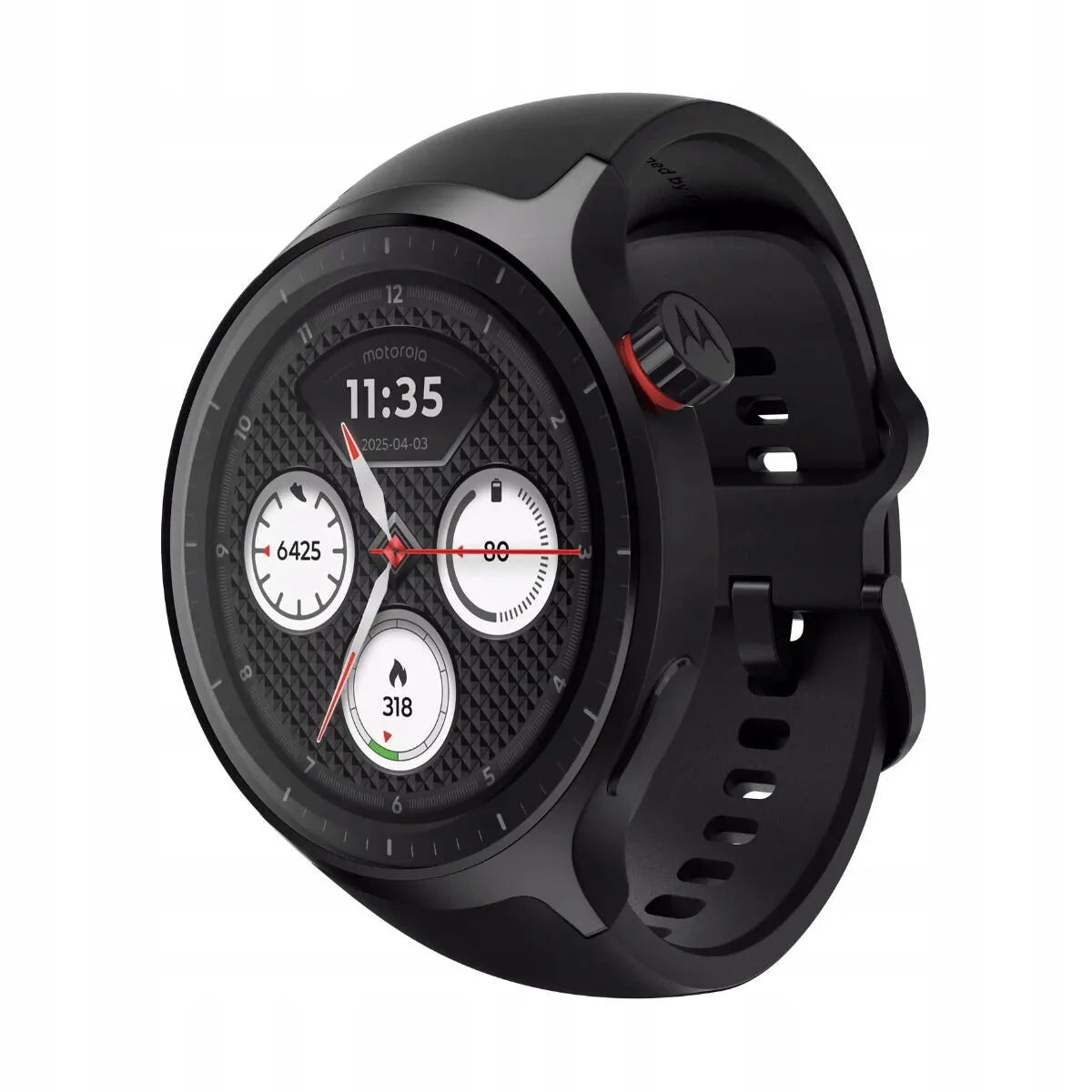 Išmanusis laikrodis Motorola Moto Watch 1,43″ OLED, 47 mm, GPS, juodas