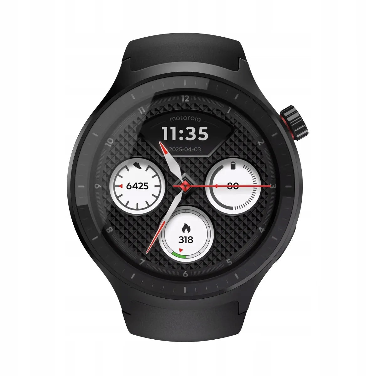 Išmanusis laikrodis Motorola Moto Watch 1,43″ OLED, 47 mm, GPS, juodas