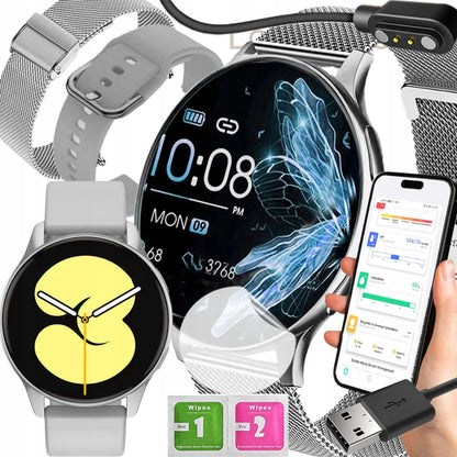 Išmanusis laikrodis Smart-Trend PRO T29, moteriškas, sportinis, su skambučių funkcija, sidabrinis