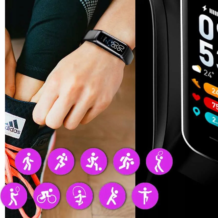 Išmanusis laikrodis Smart-Trend sportinis, AMOLED, pulso matuoklis, lenkiškas meniu, temperatūra