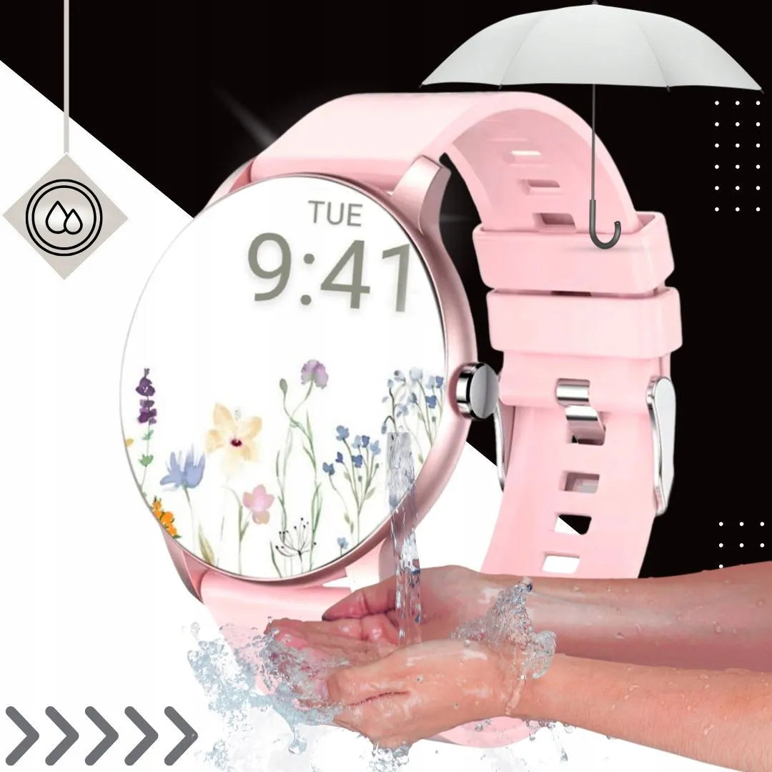 Išmanusis laikrodis Smart-Trend ST-29 su „Bluetooth“ skambučiais, rožinis