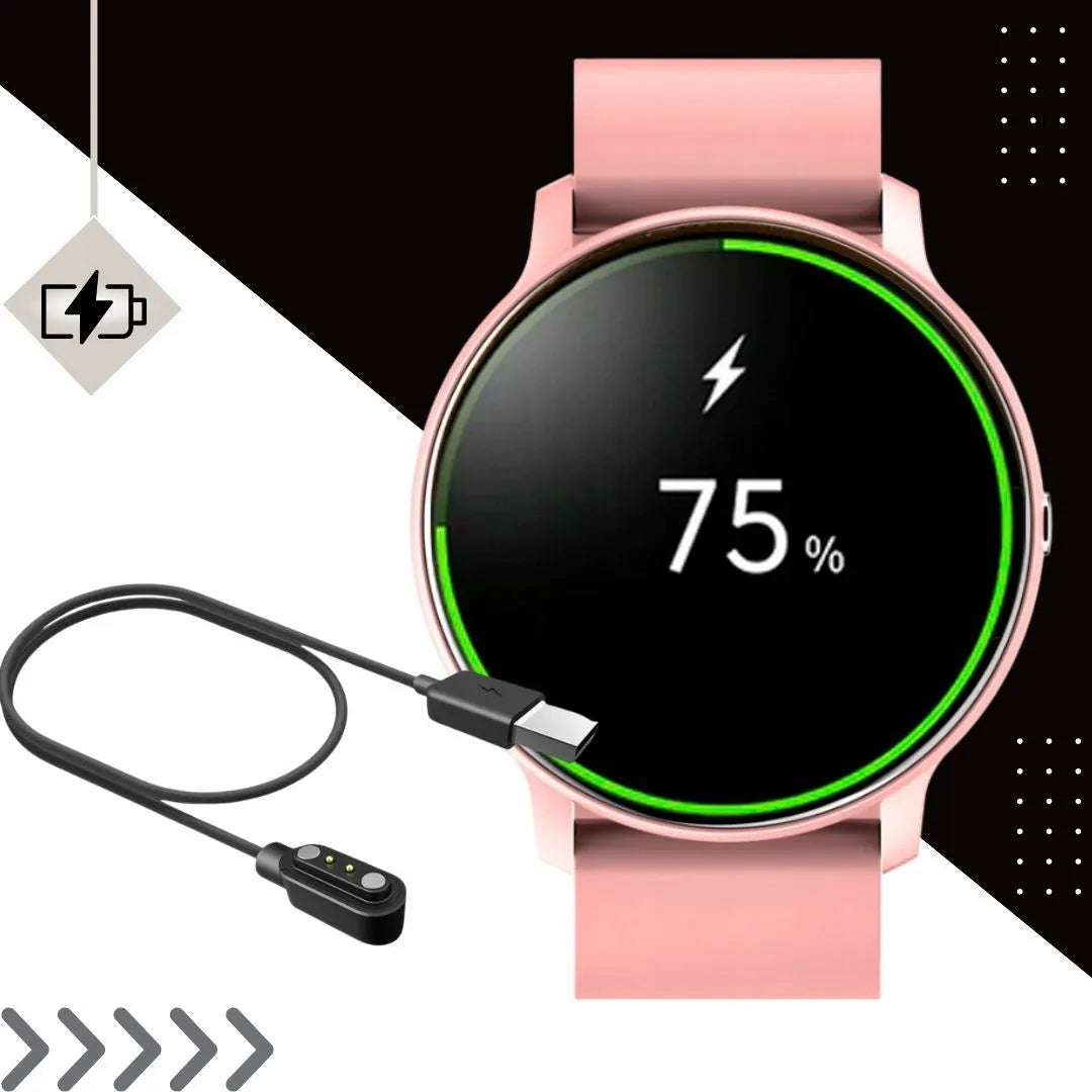 Išmanusis laikrodis Smart-Trend ST-29 su „Bluetooth“ skambučiais, rožinis
