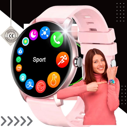 Išmanusis laikrodis Smart-Trend ST-29 su „Bluetooth“ skambučiais, rožinis
