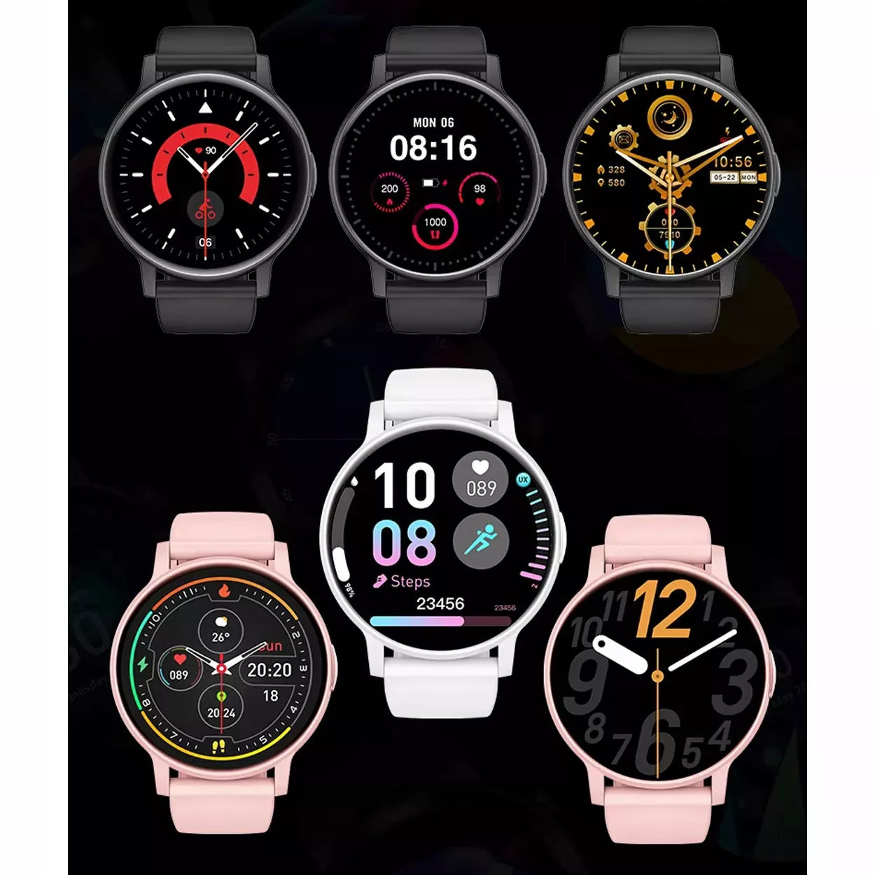 Išmanusis laikrodis Smartwatch su lietuvišku meniu Bluetooth skambučiai sportui moterims ir vyrams