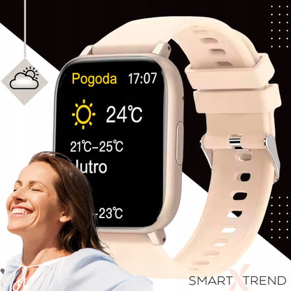 Išmanusis laikrodis su Bluetooth skambučiais – pulsometras, sportas, meniu lietuvių kalba