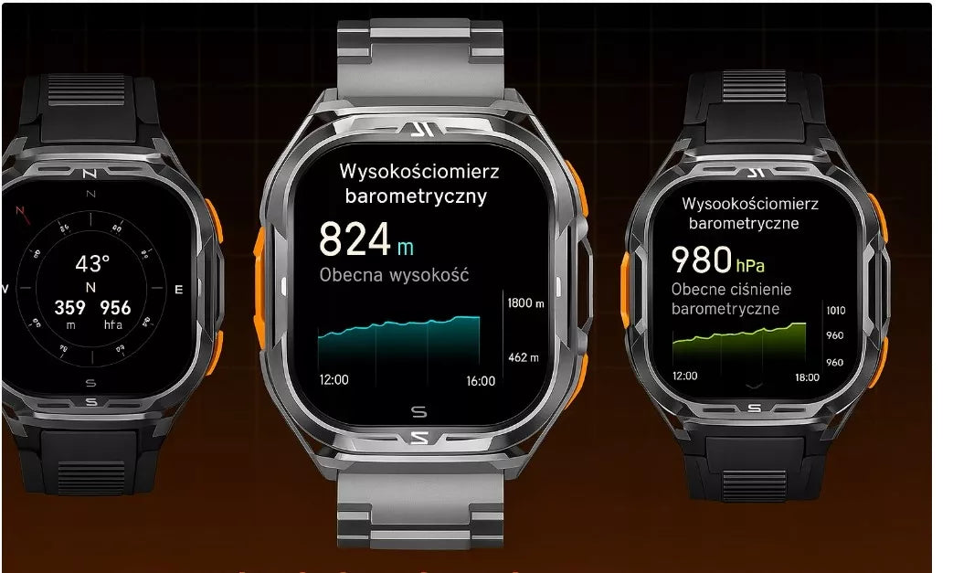 Išmanusis laikrodis vyrams Cubot GT3 AMOLED GPS skambučiai tvirtas karinis