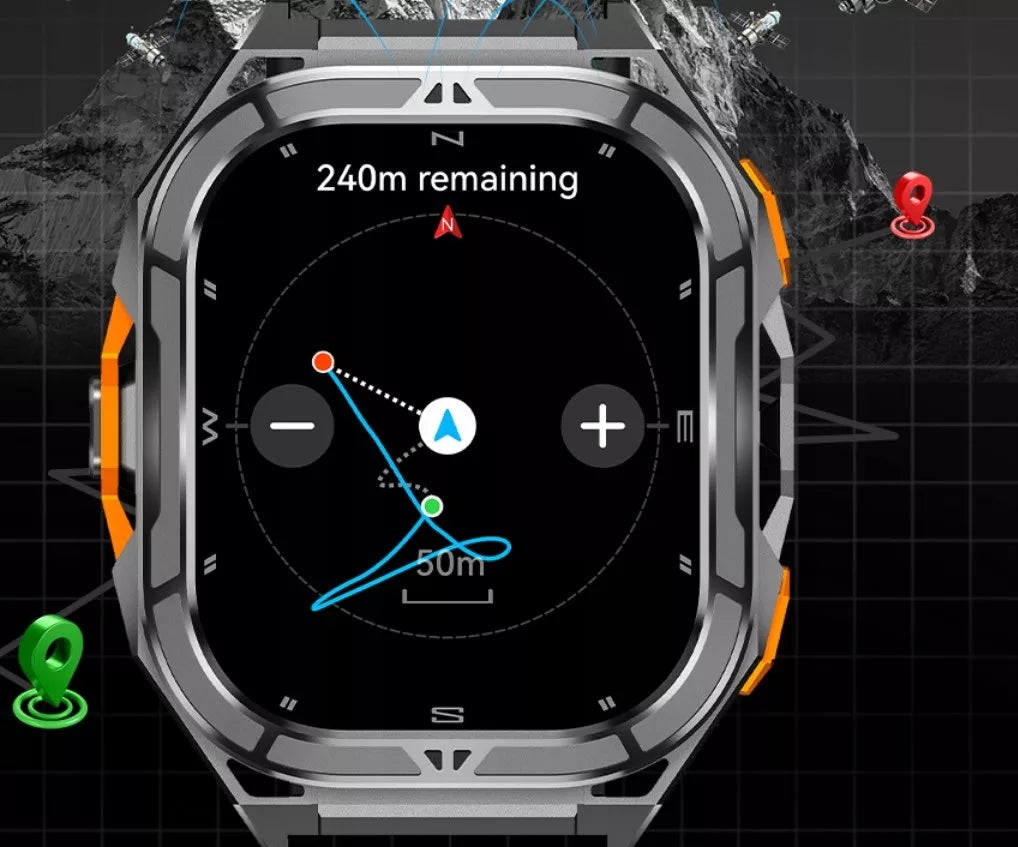 Išmanusis laikrodis vyrams Cubot GT3 AMOLED GPS skambučiai tvirtas karinis