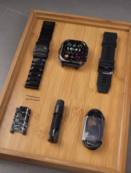 Išmanusis laikrodis vyrams Cubot GT3 AMOLED GPS skambučiai tvirtas karinis