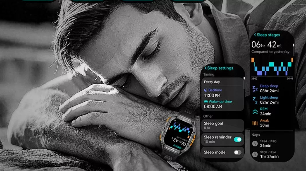 Išmanusis laikrodis vyrams Cubot GT3 AMOLED GPS skambučiai tvirtas karinis
