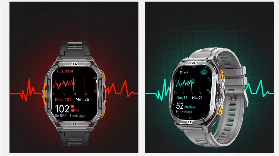 Išmanusis laikrodis vyrams Cubot GT3 AMOLED GPS skambučiai tvirtas karinis
