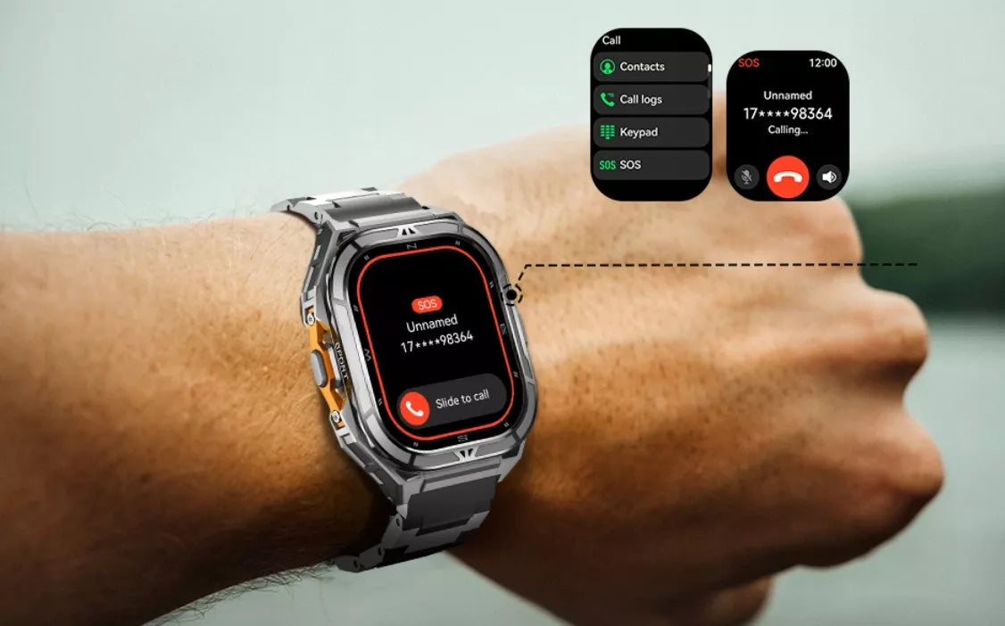 Išmanusis laikrodis vyrams Cubot GT3 AMOLED GPS skambučiai tvirtas karinis