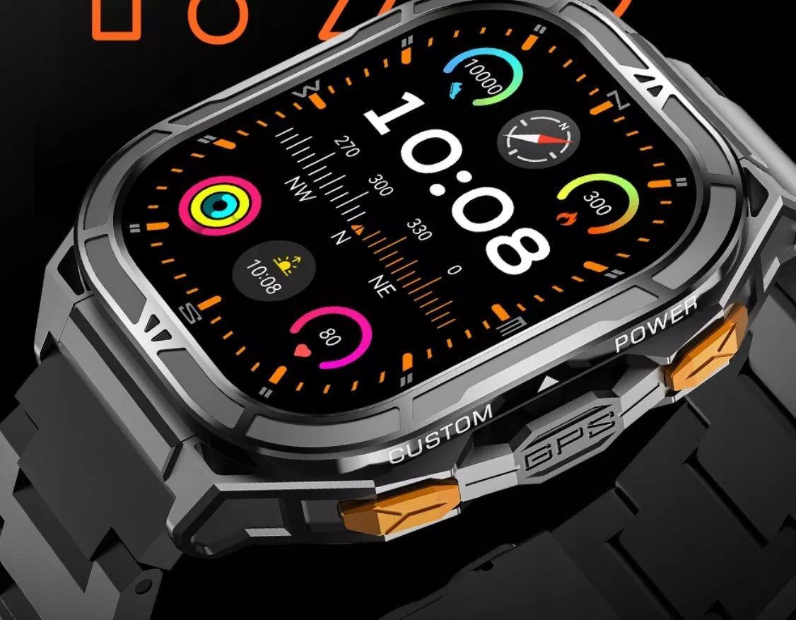 Išmanusis laikrodis vyrams Cubot GT3 AMOLED GPS skambučiai tvirtas karinis