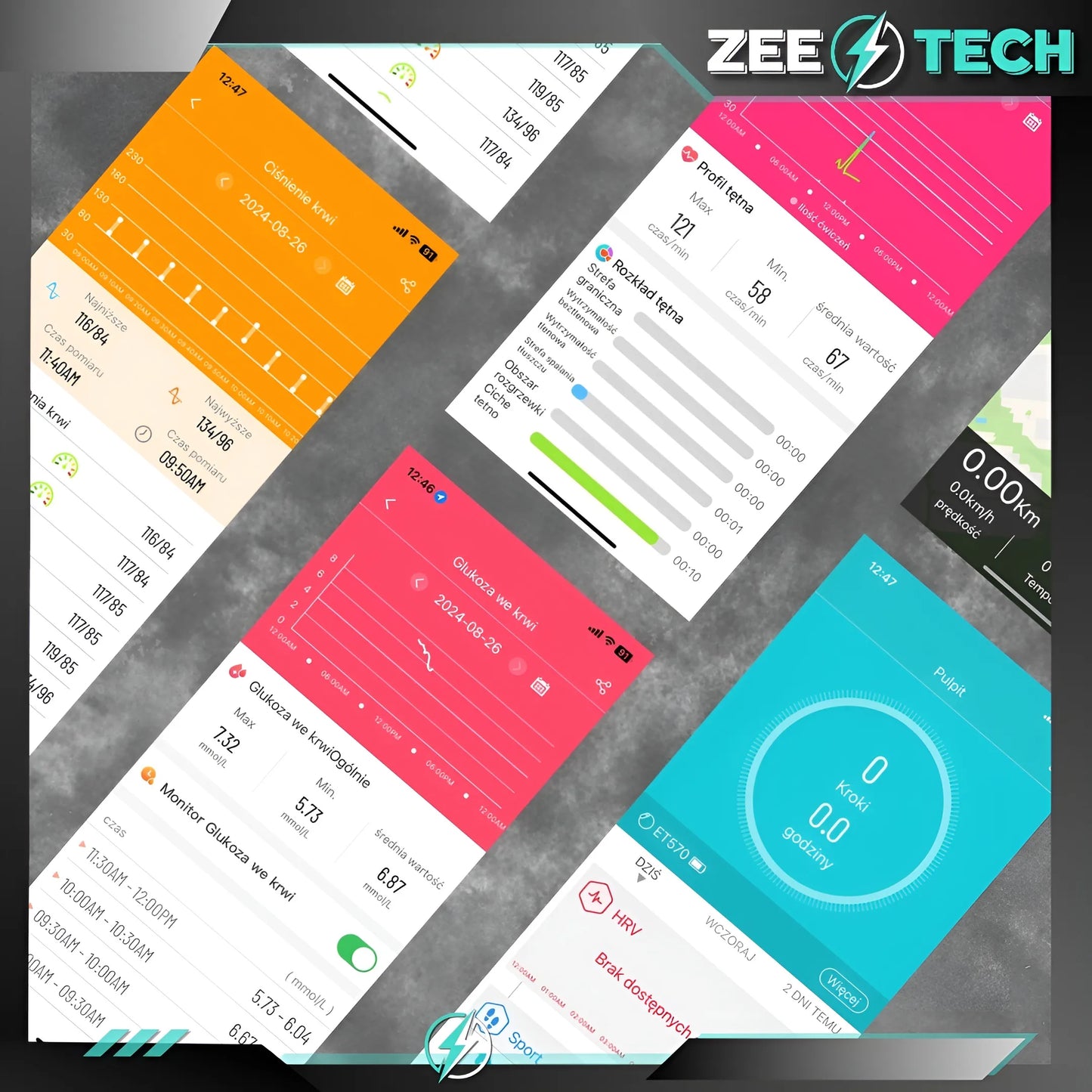 Išmanusis laikrodis vyrams ir moterims „ZeeTech“ su EKG, skambučiais ir gliukozės matavimu