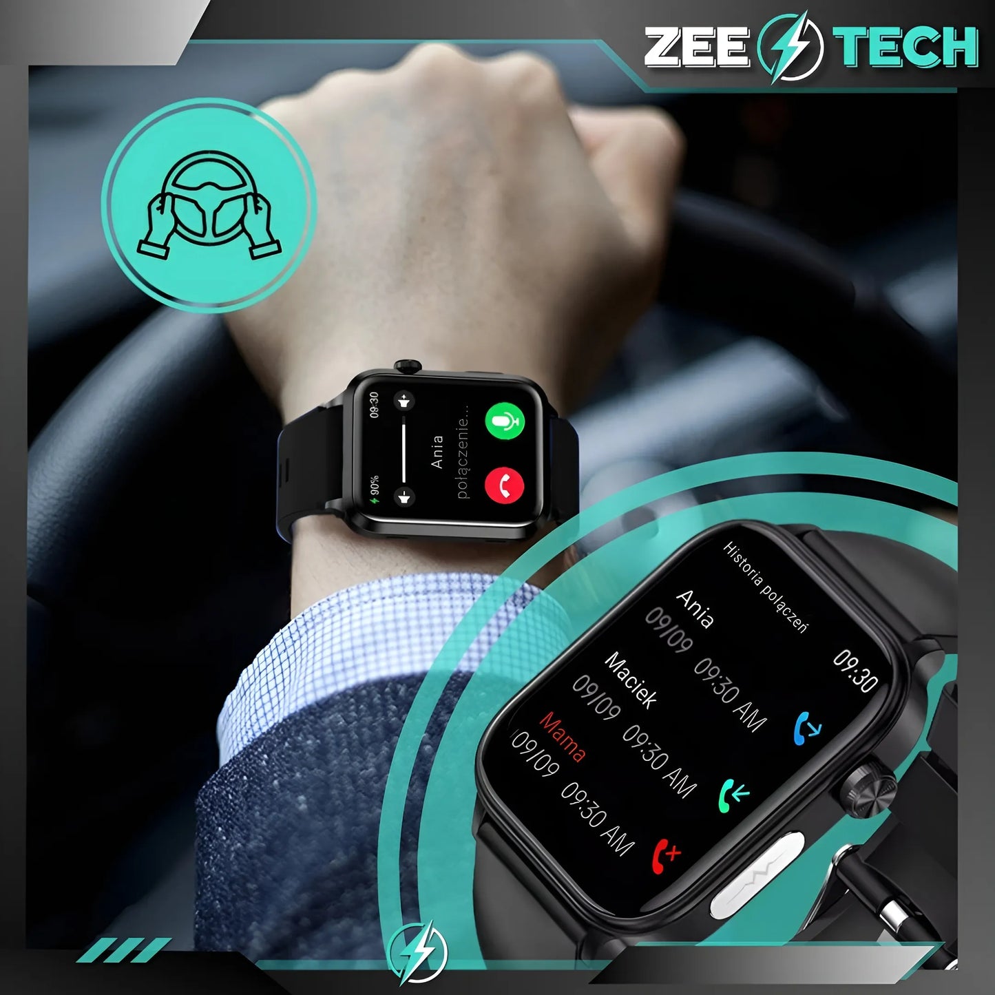 Išmanusis laikrodis vyrams ir moterims „ZeeTech“ su EKG, skambučiais ir gliukozės matavimu