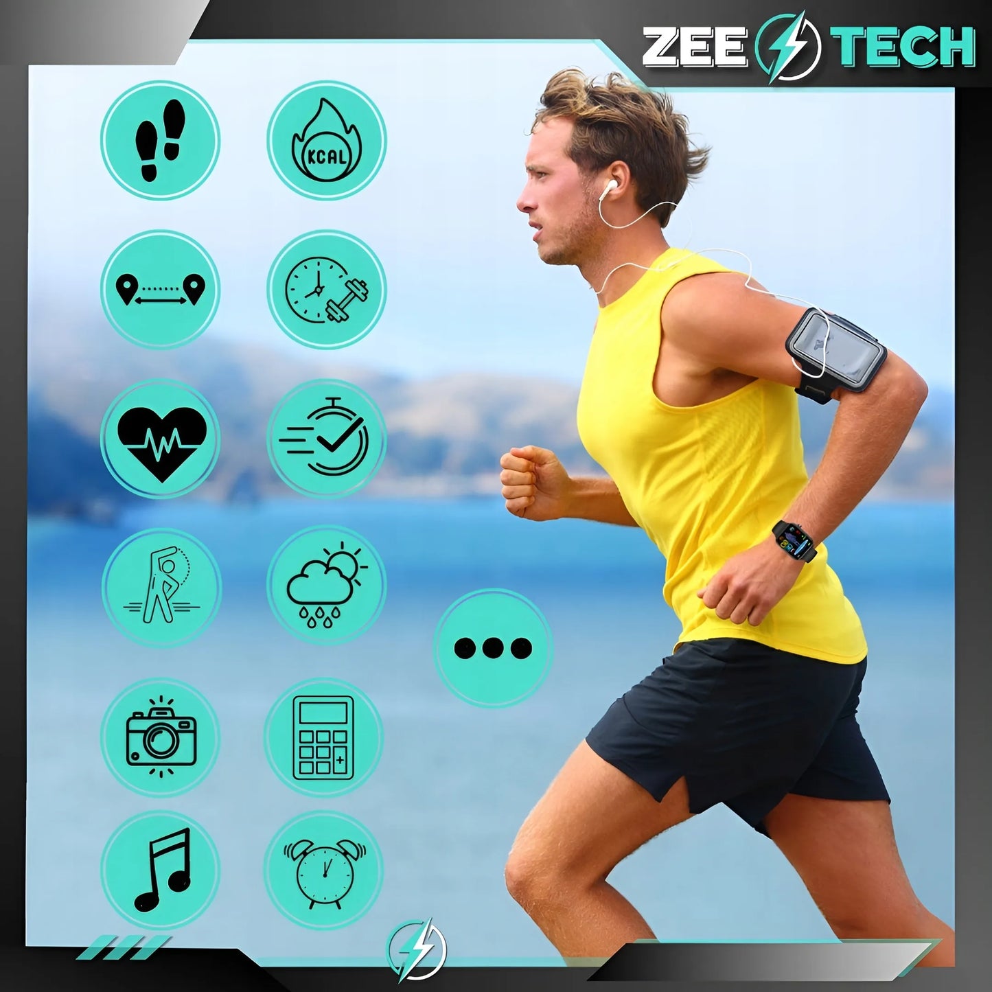 Išmanusis laikrodis vyrams ir moterims „ZeeTech“ su EKG, skambučiais ir gliukozės matavimu