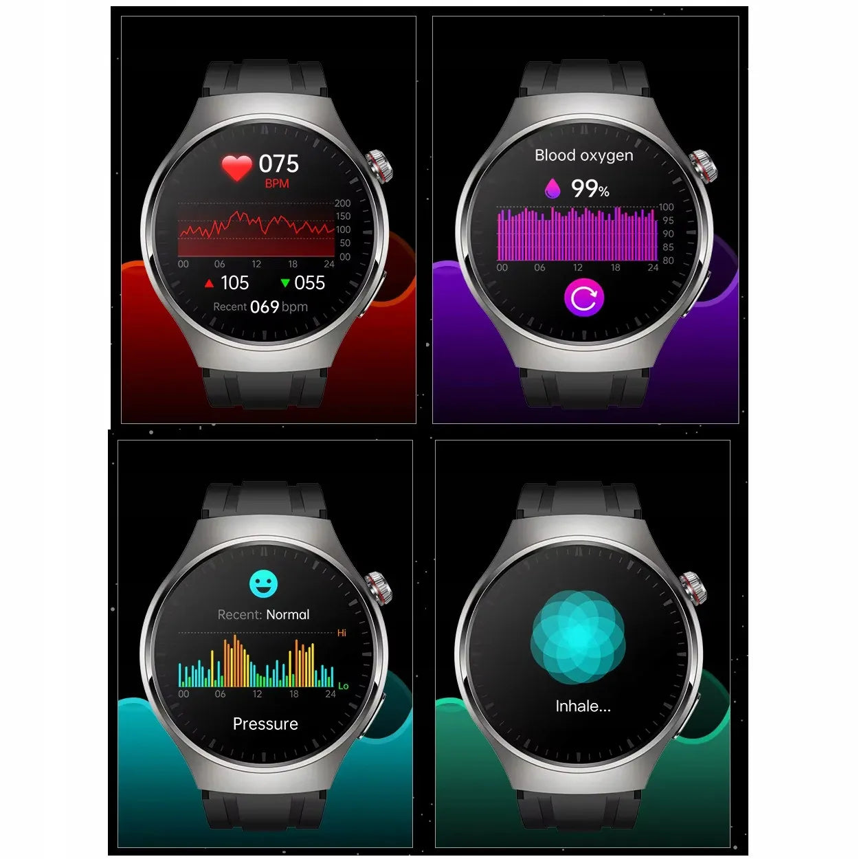 Išmanusis laikrodis vyrams Smart-Trend EKG HRV kūno temperatūros matavimas ir Bluetooth skambučiai