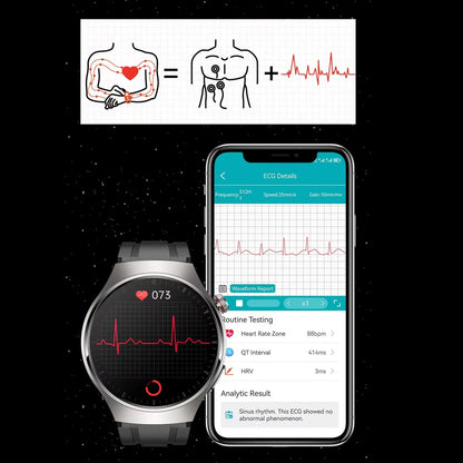 Išmanusis laikrodis vyrams Smart-Trend EKG HRV kūno temperatūros matavimas ir Bluetooth skambučiai