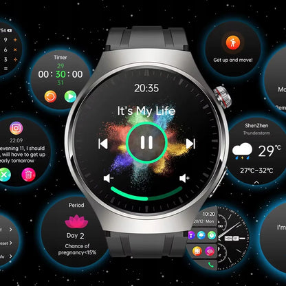Išmanusis laikrodis vyrams Smart-Trend EKG HRV kūno temperatūros matavimas ir Bluetooth skambučiai