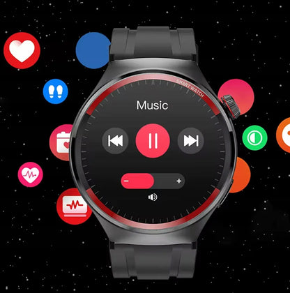 Išmanusis laikrodis vyrams su gliukozės matavimu, „Bluetooth“ skambučiais, sporto funkcijomis ir pulso matuokliu