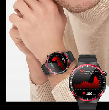 Išmanusis laikrodis vyrams su gliukozės matavimu, „Bluetooth“ skambučiais, sporto funkcijomis ir pulso matuokliu