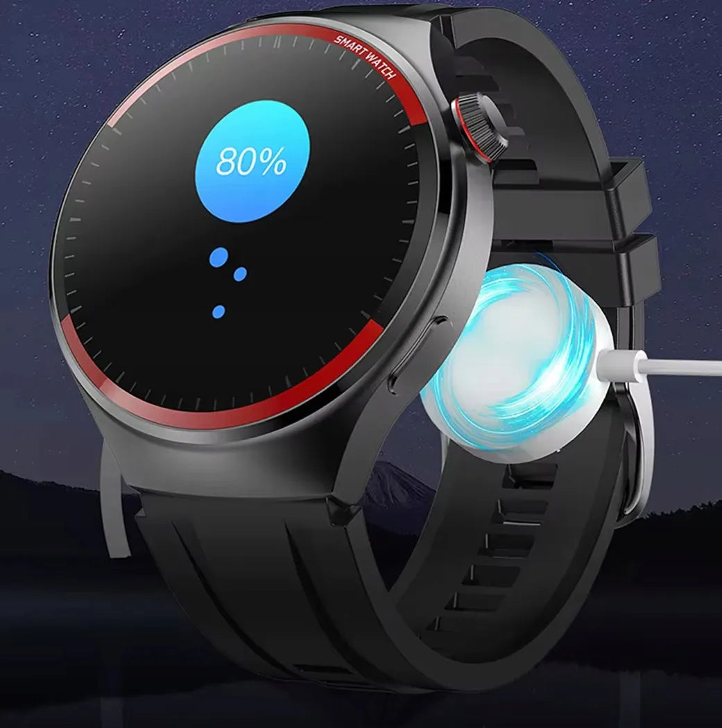 Išmanusis laikrodis vyrams su gliukozės matavimu, „Bluetooth“ skambučiais, sporto funkcijomis ir pulso matuokliu