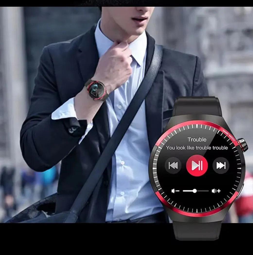 Išmanusis laikrodis vyrams su gliukozės matavimu, „Bluetooth“ skambučiais, sporto funkcijomis ir pulso matuokliu