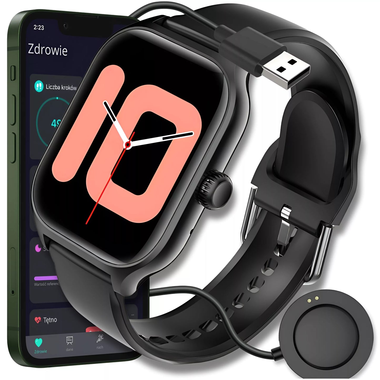 Išmanusis laikrodis ZeeTech Smart Watch – Vyriškas ir moteriškas, lietuviška sąsaja, skambučiai, širdies ritmo ir kraujospūdžio matavimas