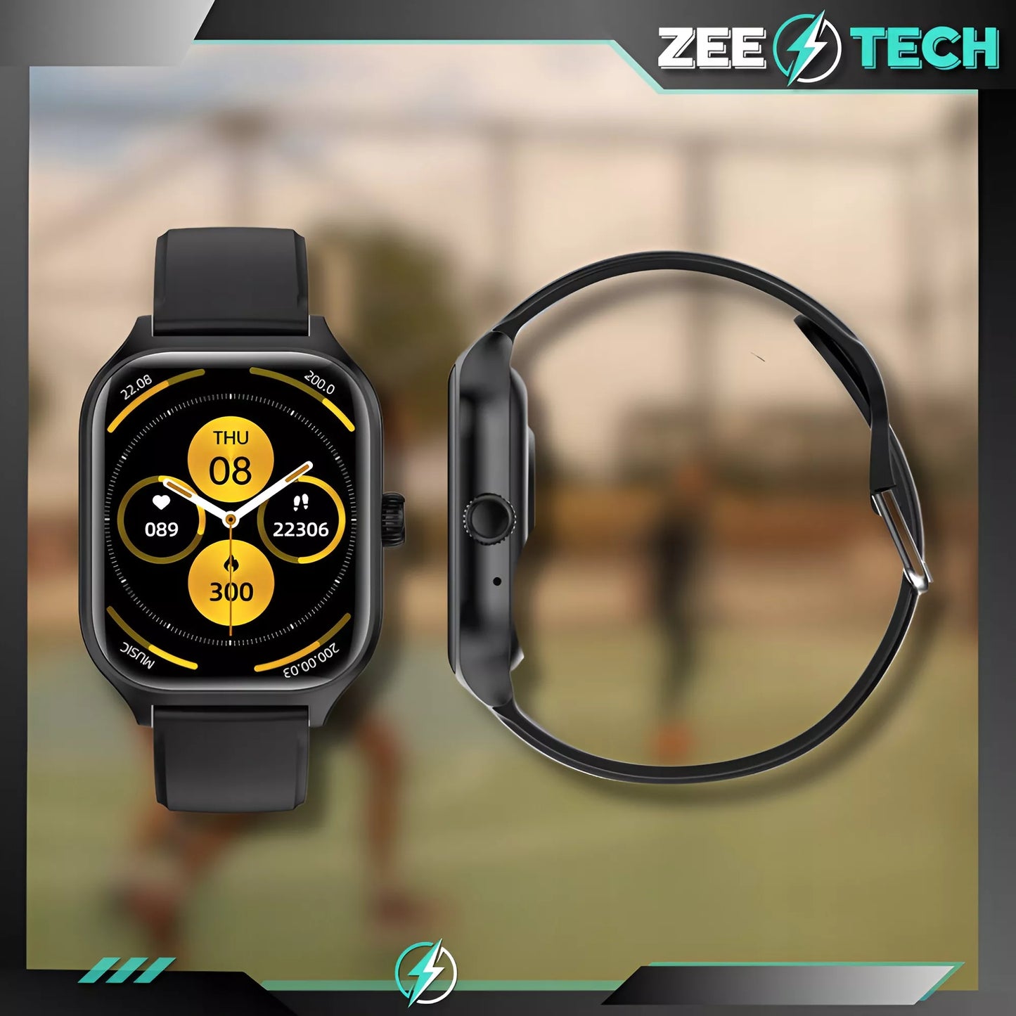 Išmanusis laikrodis ZeeTech Smart Watch – Vyriškas ir moteriškas, lietuviška sąsaja, skambučiai, širdies ritmo ir kraujospūdžio matavimas