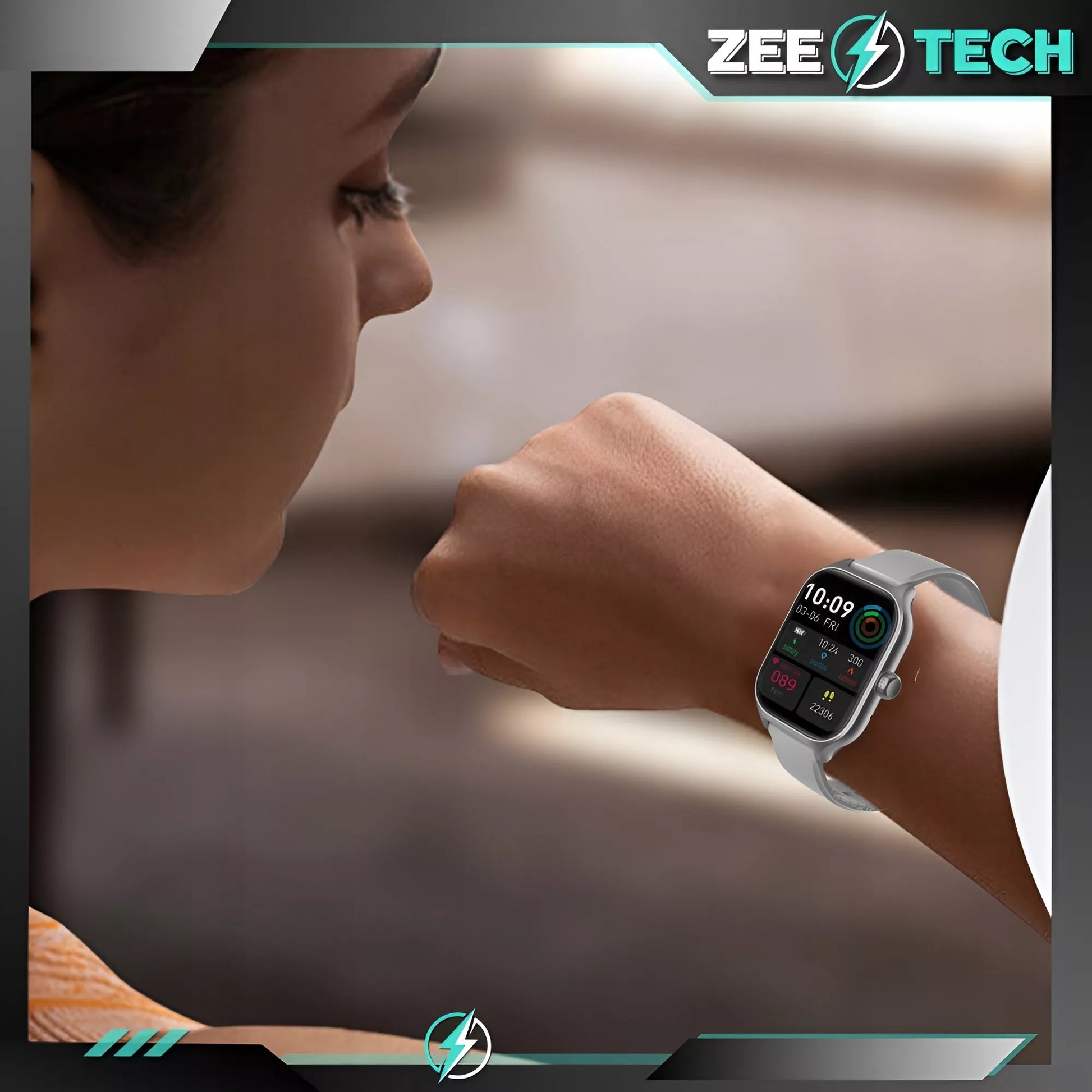 Išmanusis laikrodis ZeeTech Smart Watch – Vyriškas ir moteriškas, lietuviška sąsaja, skambučiai, širdies ritmo ir kraujospūdžio matavimas