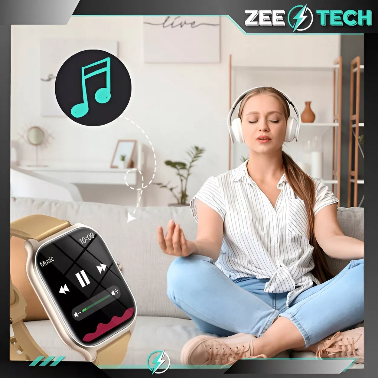 Išmanusis laikrodis ZeeTech Smart Watch – Vyriškas ir moteriškas, lietuviška sąsaja, skambučiai, širdies ritmo ir kraujospūdžio matavimas